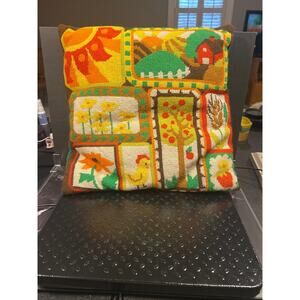 Vintage Needlepoint Pillow